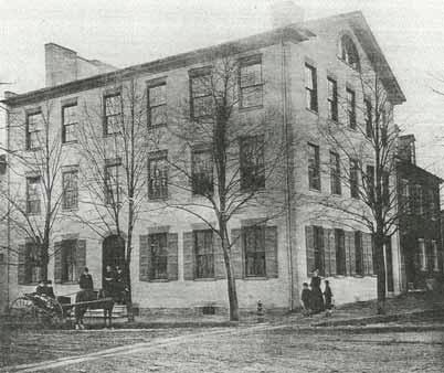 The David Wills house in the mid-19th century. (Adams County Historical Society)