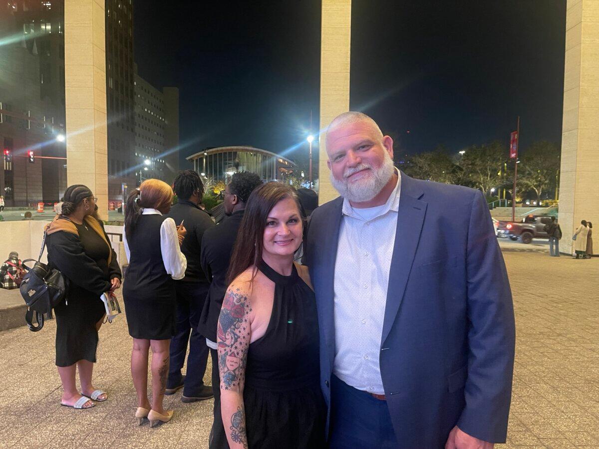 Adrienne and Kenneth Brown enjoyed Shen Yun's evening show at the Jones Hall for the Performing Arts on Dec. 27, 2024. (Frank Liang/The Epoch Times)