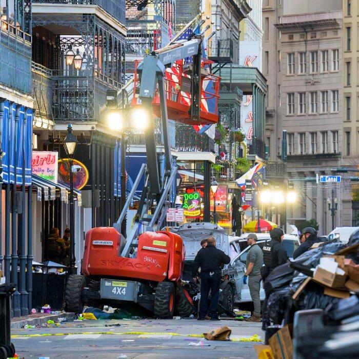 Street Scene After Deadly Truck Attack in New Orleans