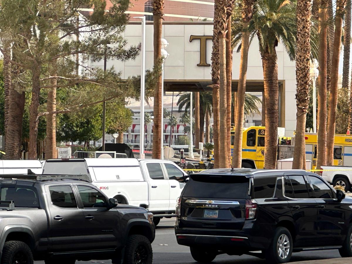 1 Dead, 7 Injured After Cybertruck Filled With Fireworks Explodes Outside Trump Hotel in Las Vegas thumbnail