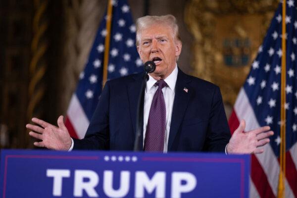 President-elect Donald Trump speaks to members of the media during a press conference at the Mar-a-Lago Club in Palm Beach, Fla., on Jan. 7, 2025. (Scott Olson/Getty Images)