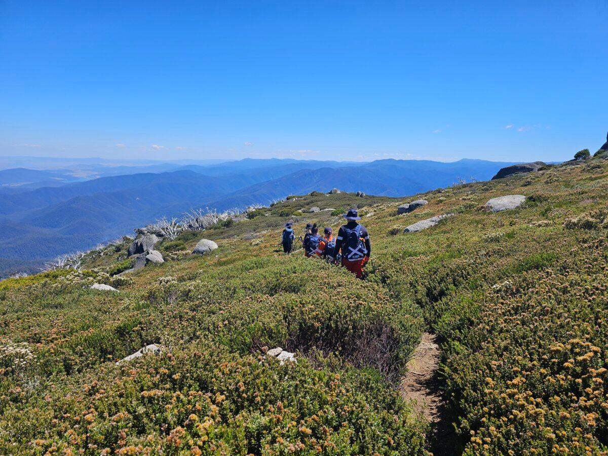 A supplied image obtained on Jan. 2, 2025, of NSW SES personnel conducting a search for missing hiker 23-year-old hiker, Hadi Nazari, in the Kosciuszko National Park, New South Wales in Australia. (AAP Image/Supplied by NSW SES)