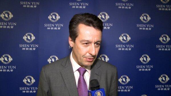 Dr. Thomas Danemark, secretary general of the Friends of the Vienna State Opera, at Shen Yun in 2016. (NTD)