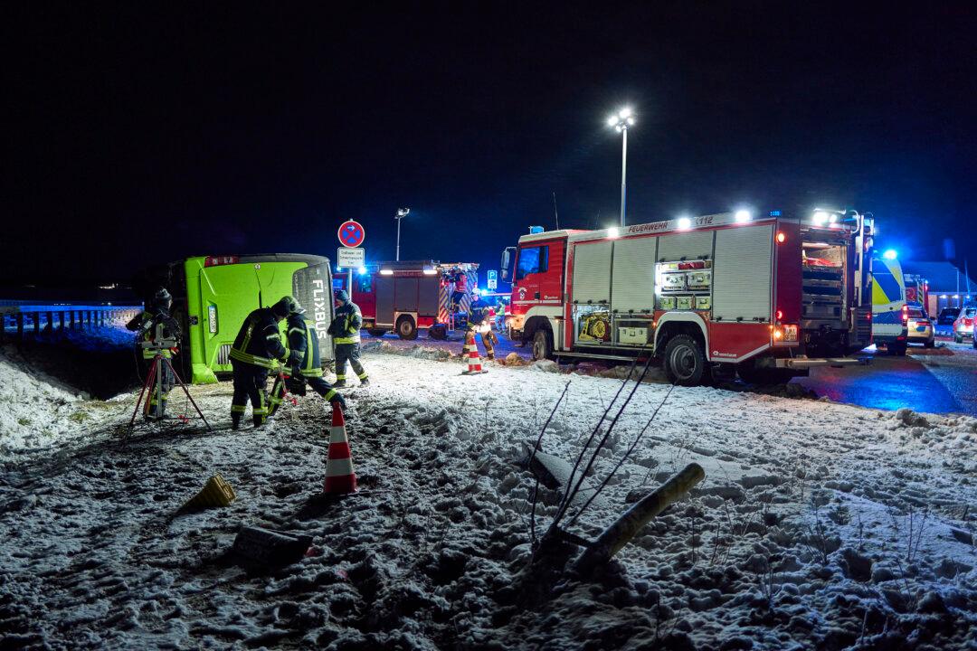 A Bus Accident on a Highway in Northeastern Germany Leaves 2 Dead