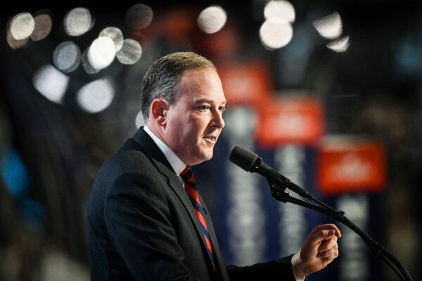 New EPA chief Lee Zeldin toured the LA County fire zones on Feb. 6. Above, Zeldin speaks at the Republican National Convention in Milwaukee on July 17, 2024. (Leon Neal/Getty Images)