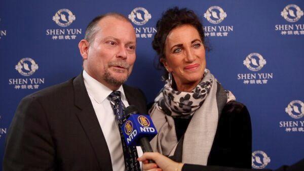 Johan Bakker and his wife Vicky Koelma enjoyed Shen Yun at the Rai Theater in Amsterdam on Feb. 1, 2020. (NTD)