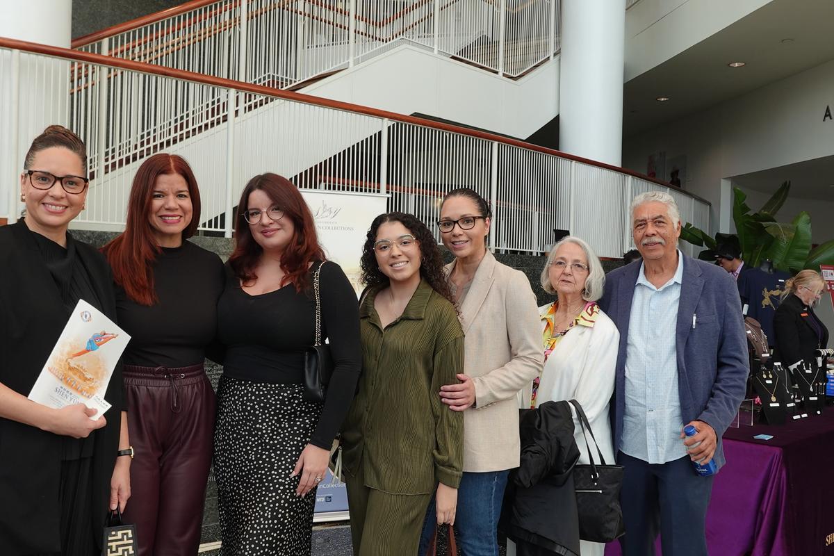 Sisters Russenia Dominguez and Sandra Echevarria and their family enjoyed Shen Yun at the Adrienne Arsht Center for the Performing Arts in Miami on Jan. 12, 2025. (The Epoch Times)