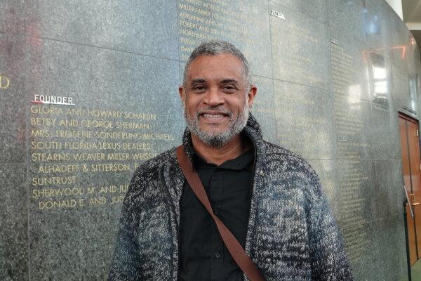 Thornell Jones, Jr. watched Shen Yun Performing Arts at the Adrienne Arsht Center for the Performing Arts in Miami, Florida on Jan. 12, 2025. (Linda Jiang/The Epoch Times)
