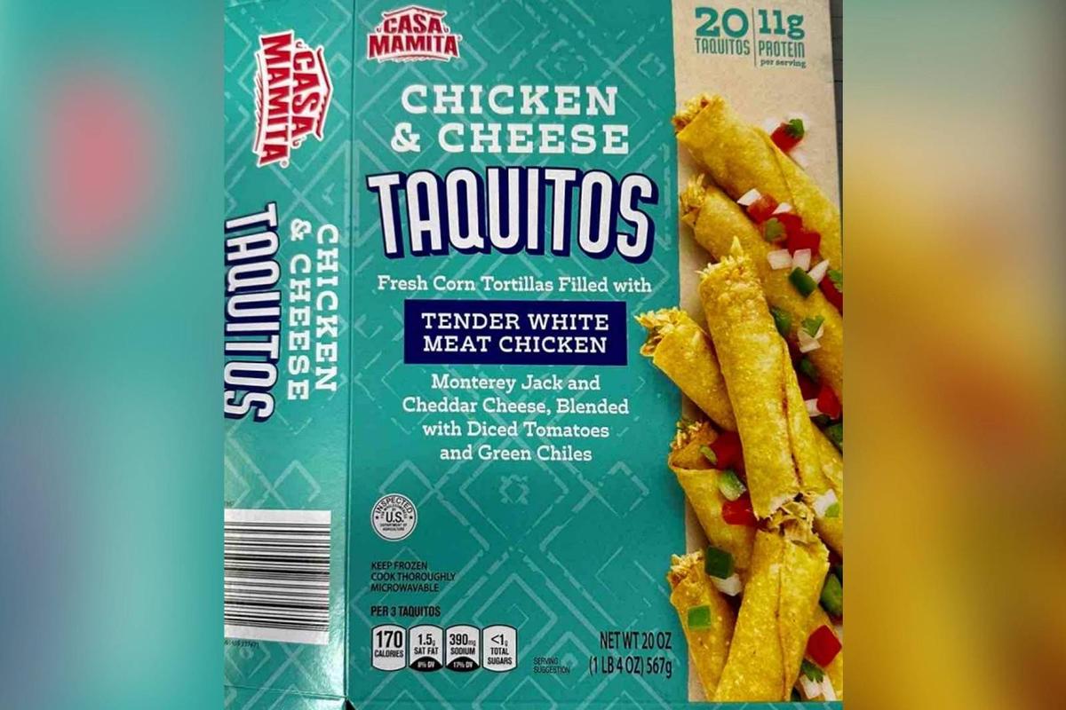 Nearly 25,000 Pounds of Frozen Taquitos Recalled Over Possible Metal Contamination
