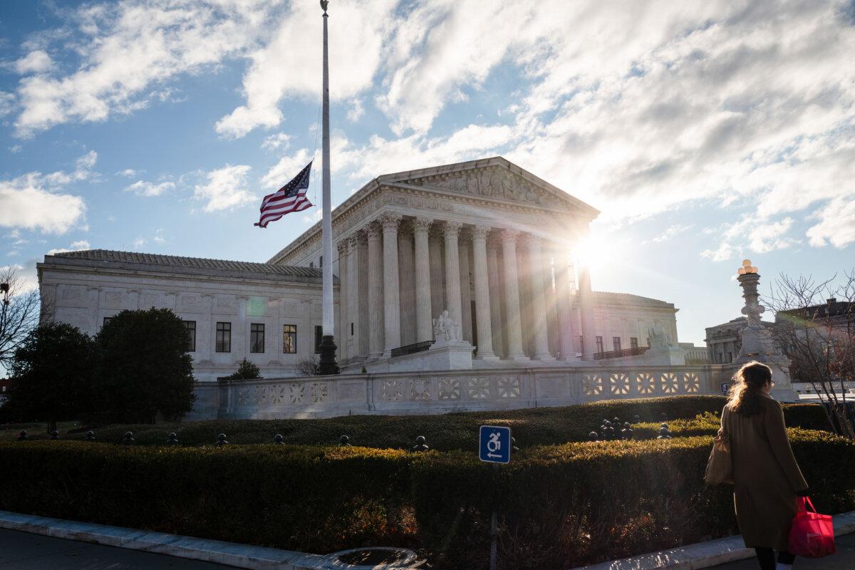 The U.S. Supreme Court in Washington, on Jan. 2, 2025. (Madalina Vasiliu/The Epoch Times)