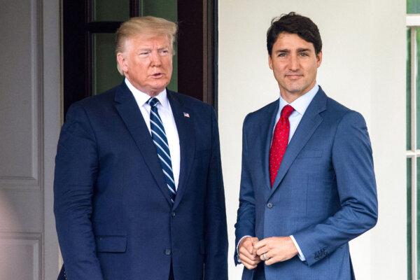 U.S. President Donald Trump greets Prime Minister Justin Trudeau at the White House in Washington on June 20, 2019. (Nicholas Kamm/AFP via Getty Images)