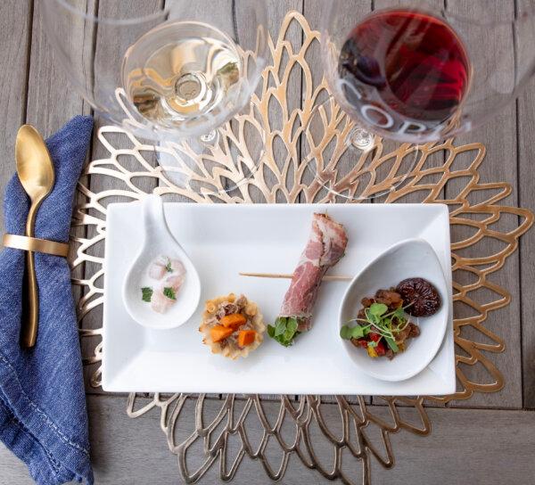 Wine flight and culinary pairing at Copia Winery. (Benjamin Myers/TNS)