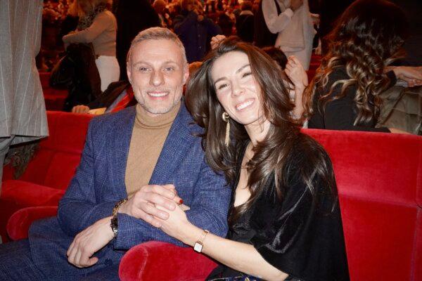 Simone Marietta and Rafaella Gagliardi enjoy the Shen Yun evening performance at the Teatro Regio Torino on Jan. 10, 2025. (Sally Sun/The Epoch Times)
