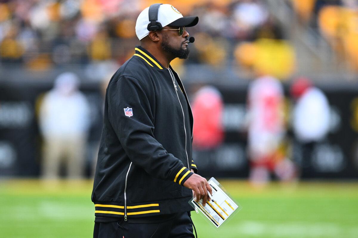 Head coach Mike Tomlin of the Pittsburgh Steelers looks on during the second quarter against the Kansas City Chiefs at Acrisure Stadium in Pittsburgh, Pennsylvania, on Dec. 25, 2024. (Joe Sargent/Getty Images)