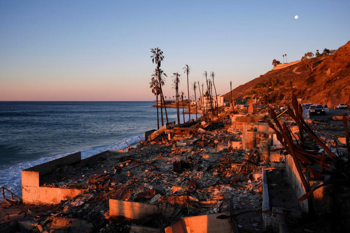 A beachfront home destroyed by the Palisades Fire is seen in Malibu, Calif., on Jan. 15, 2025. (Jae C. Hong/AP Photo)