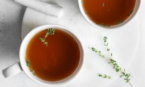 Beef Bone Broth With Black Pepper and Thyme