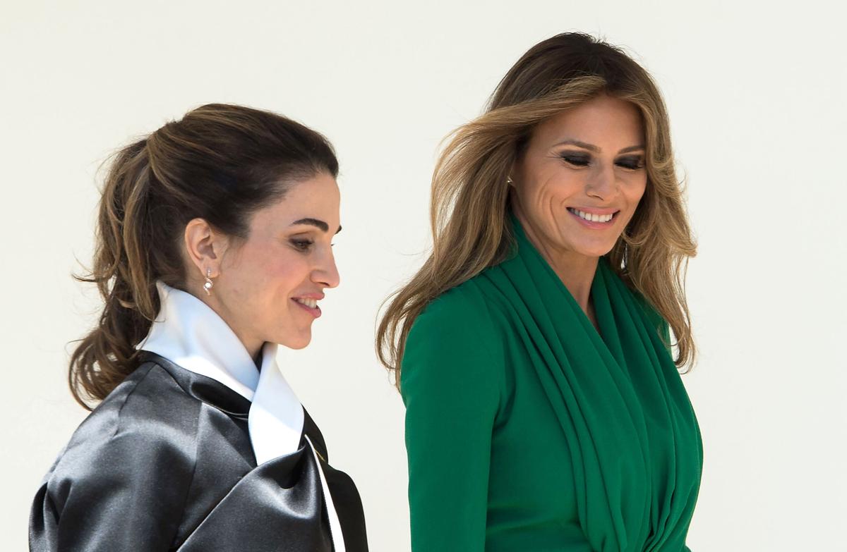 Melania Trump Meets With Queen of Jordan