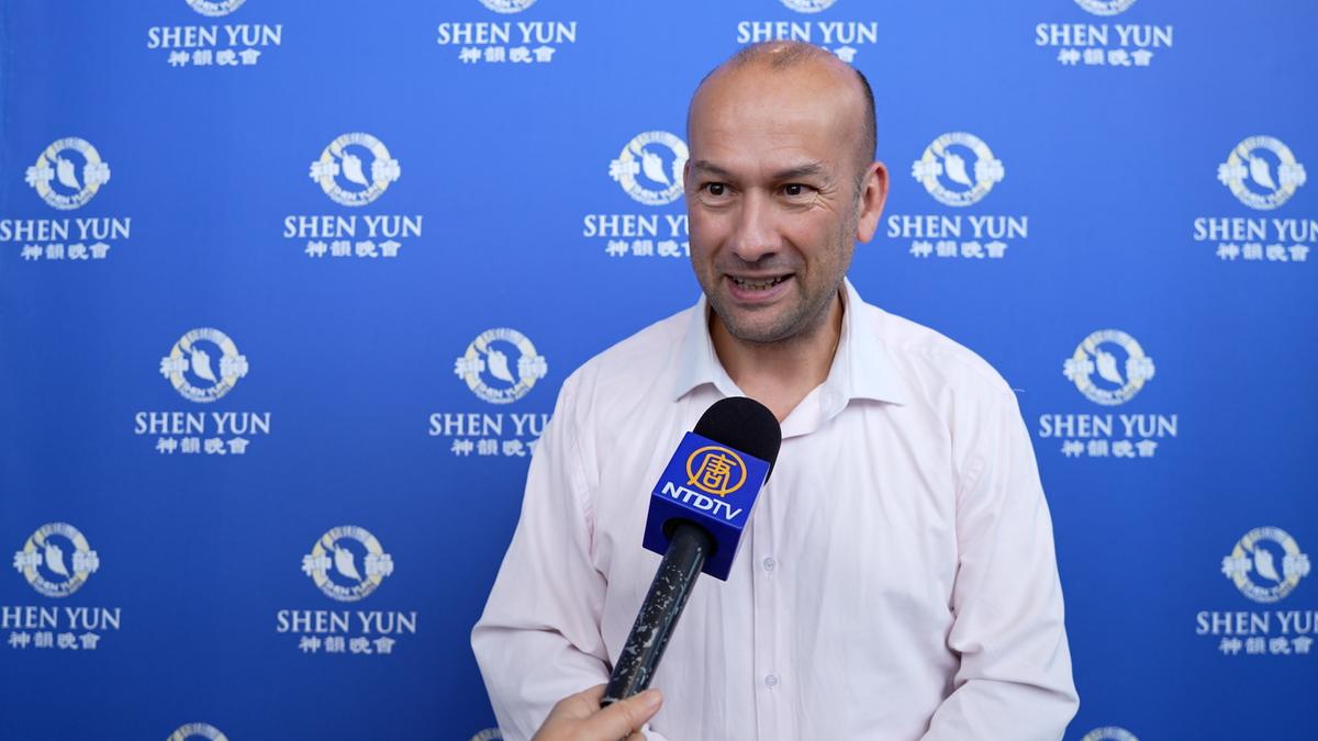 Gérard Navarro enjoyed Shen Yun at the Zénith in Toulouse, France, on Jan. 12, 2025. (NTD)