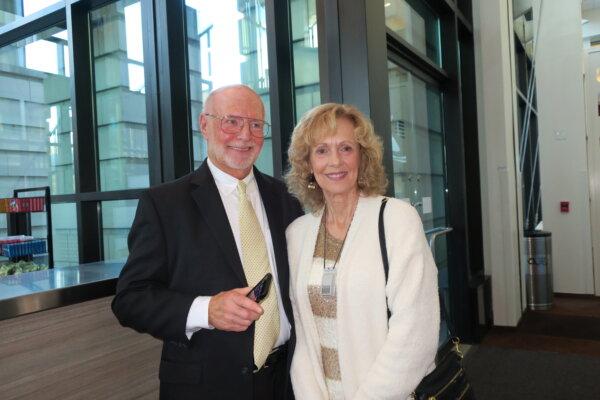 John Price and Victoria Bradley saw Shen Yun at the Martin Marietta Center for the Performing Arts in Raleigh, N.C., on Jan. 18, 2025. (Maggie Xie/The Epoch Times)