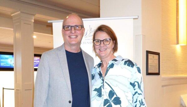David and Claudia Ganote enjoyed Shen Yun at the Memorial Auditorium at Martin Marietta Center for the Performing Arts in Raleigh, N.C., on Jan. 19, 2025. (Sherry Dong/The Epoch Times)