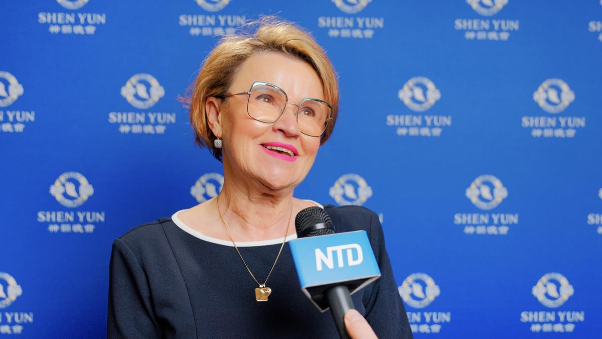 Danuta Wojtaszko watched the last performance of the Shen Yun International Company at The Centre for the Meeting of Cultures–Opera Hall in Lublin, Poland, on Jan. 14, 2025. (NTD)