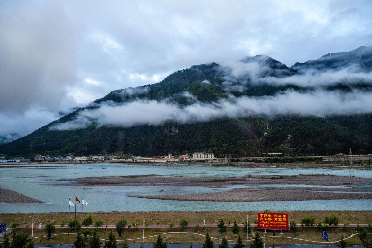 The Yarlung Tsangpo river in Linzhi, Tibet, on June 4, 2021. (Kevin Frayer/Getty Images)