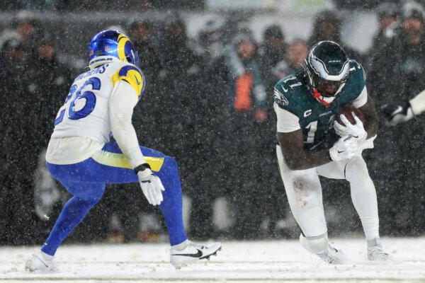 A.J. Brown Attributes Eagles’ Lackluster Passing to Bad Weather