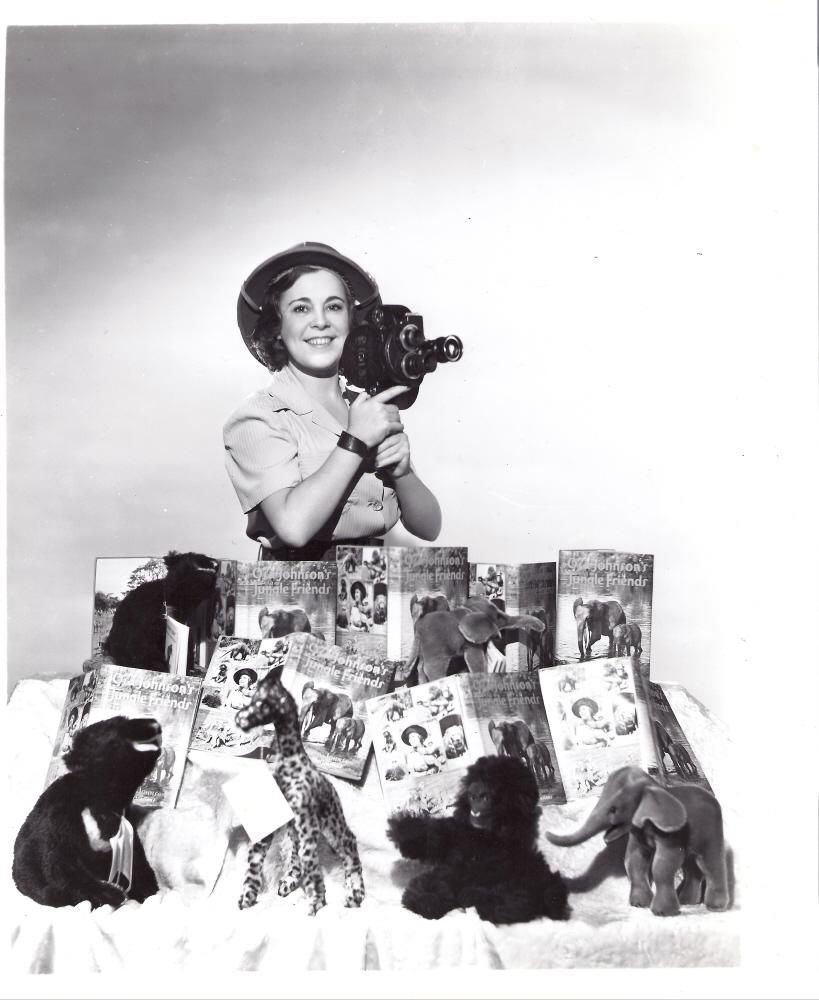 Osa Johnson, in a promotional shot for her children's book. (Courtesy of Martin and Osa Johnson Safari Museum)