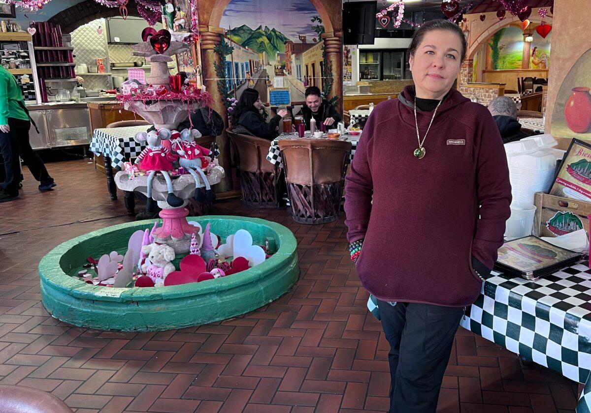 Laura Gutierrez Ramos appears in the dining room of her Nuevo Leon restaurant in Chicago's Little Village neighborhood on January 21, 2025. (Lawrence Wilson/The Epoch Times)