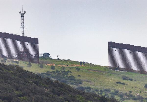 The "Otay Gap" in the U.S. border wall in Otay Mesa, Calif., on Feb. 29, 2024. (John Fredricks/The Epoch Times)