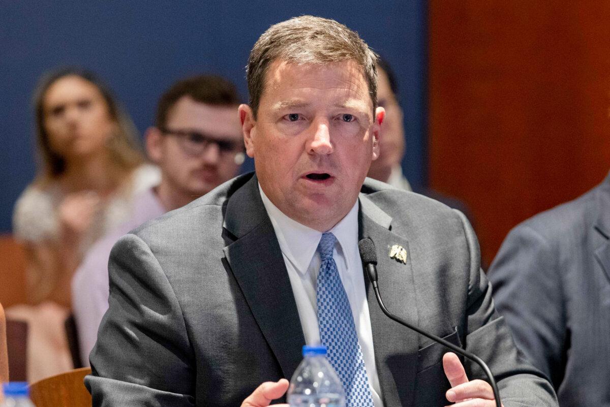 Ed Martin speaks at an event in Washington on June 13, 2023. Martin is the current U.S. attorney for the District of Columbia. (Amanda Andrade-Rhoades/AP Photo)
