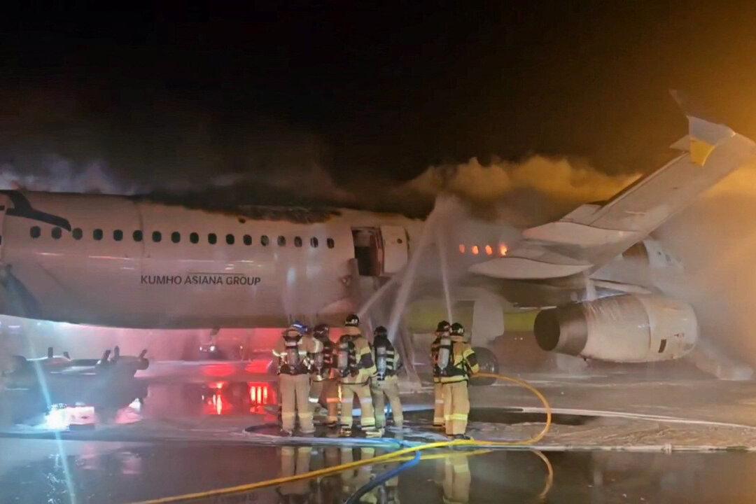 Air Busan Airbus Plane Catches Fire at South Korea’s Busan Airport