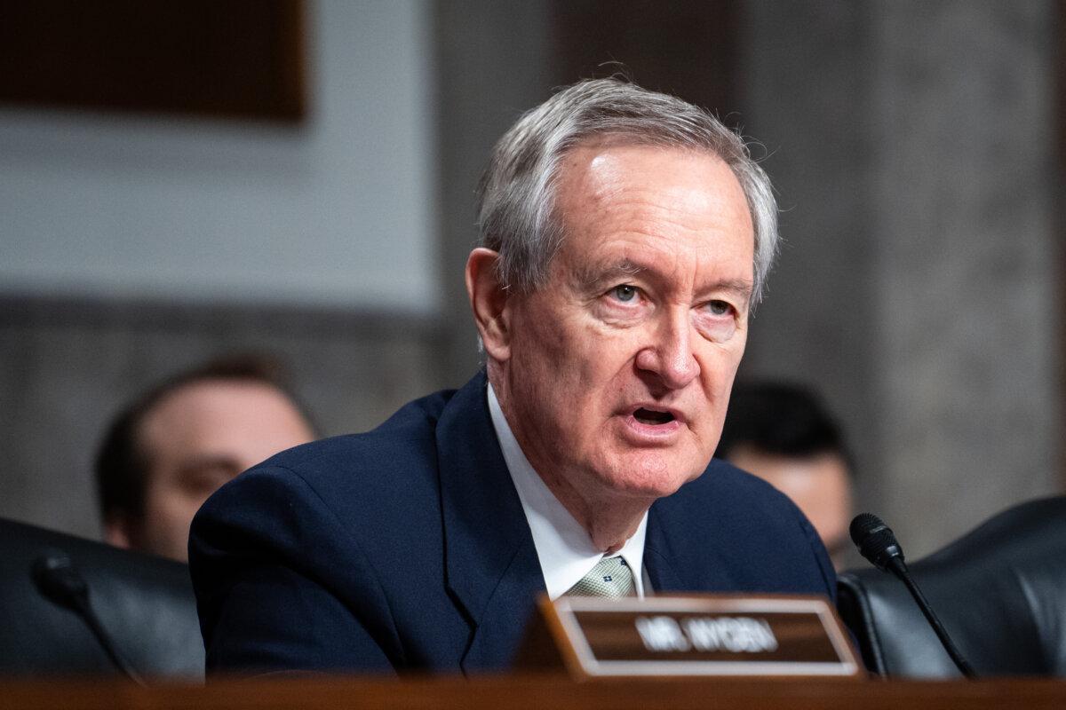Chairman of the Senate Committee on Finance, Sen. Mike Crapo (R-Idaho), speaks during a hearing on Capitol Hill in Washington on Jan. 29, 2025. (Madalina Vasiliu/The Epoch Times)