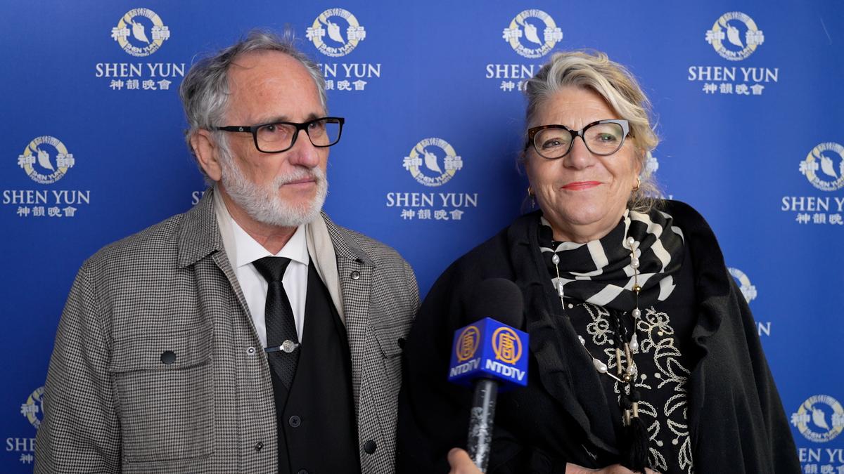 Annie-Louise Tenfour and Jean-Michel Bernos enjoyed Shen Yun at the Arkéa Arena in Bordeaux, France, on Jan. 26, 2025. (NTD)
