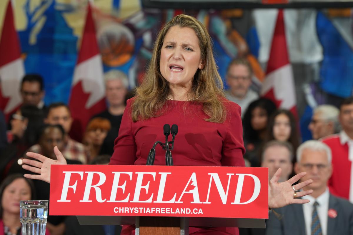 Chrystia Freeland Says Canada Should Target Elon Musk’s Tesla in a Tariff Fight