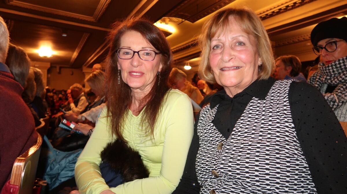Dorothy Gilfillan and Gwen Clark attended Shen Yun Performings Arts at the Edinburgh Playhouse, Scotland, on Jan. 31, 2025. (Jenna/The Epoch Times)