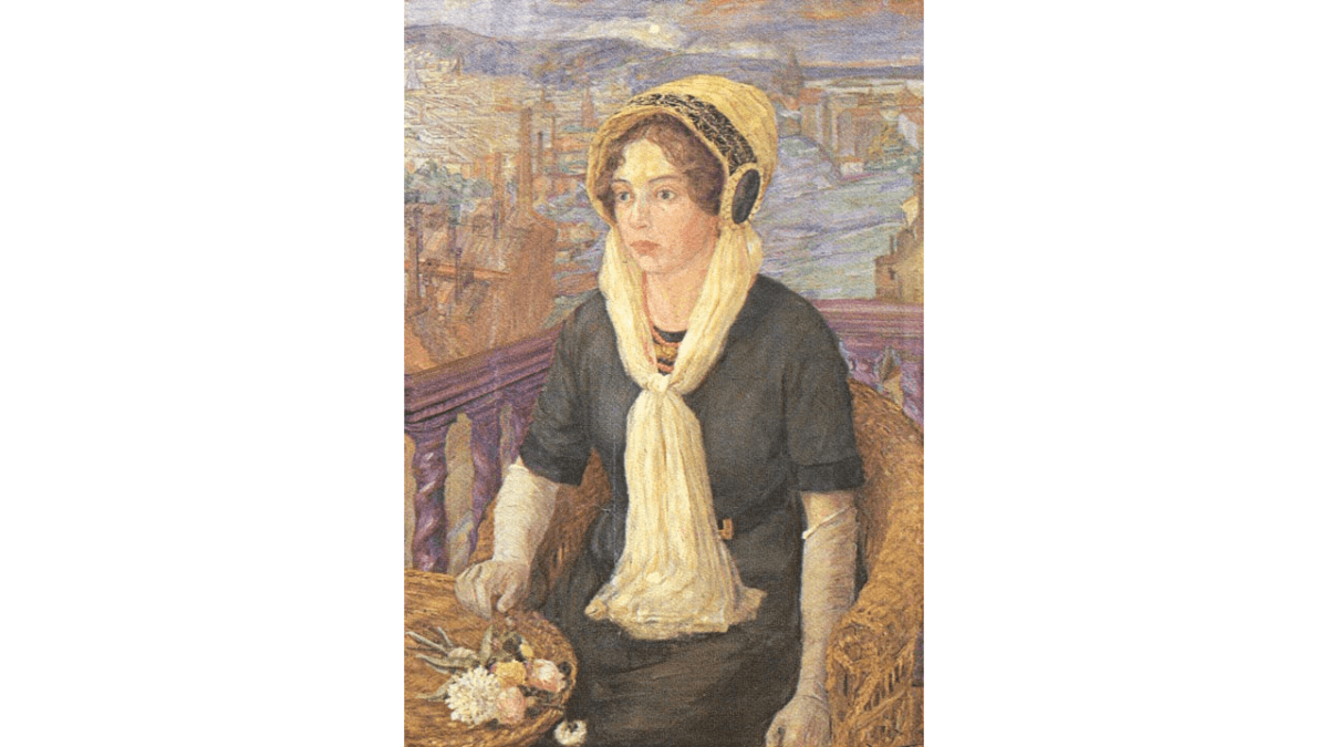 A portrait of Sigrid Undset, 1911, by Anders Svarstad. (Public Domain)