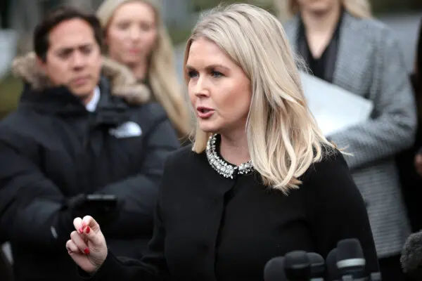 Press Secretary Karoline Leavitt Speaks to Reporters Outside White House