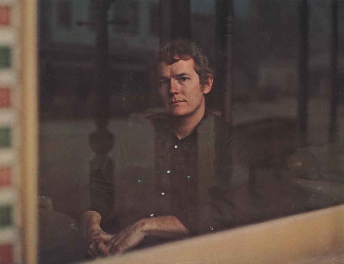 A detail of Gordon Lightfoot's portrait on the cover of his 1970 record "Sit Down Young Stranger." Internet Archive. (Public Domain)