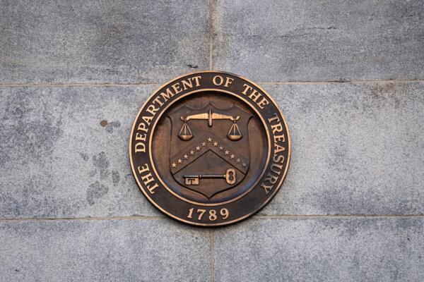 The U.S. Department of the Treasury in Washington on Feb. 7, 2025. (Madalina Vasiliu/The Epoch Times)