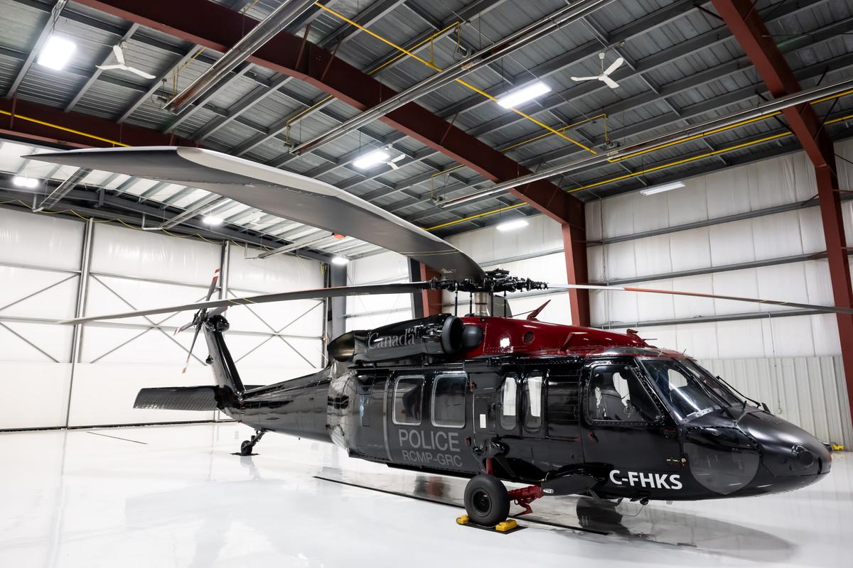 RCMP Black Hawk Helicopter Patrolling BC-US Border as Part of Security Plan