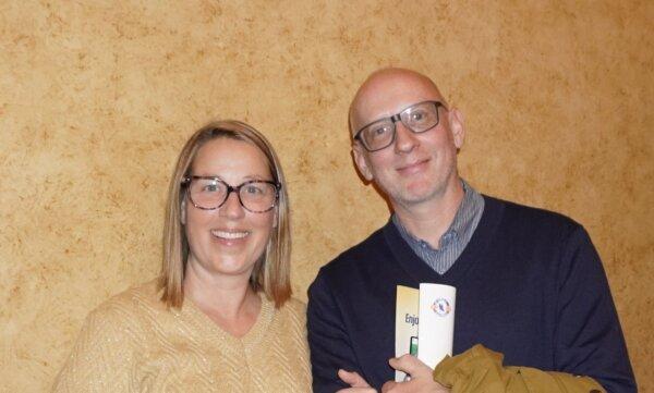 Valerie Deeds and Jeff Maurer enjoyed Shen Yun at the Detroit Opera House on Feb. 7, 2025. (Nancy Ma/The Epoch Times)