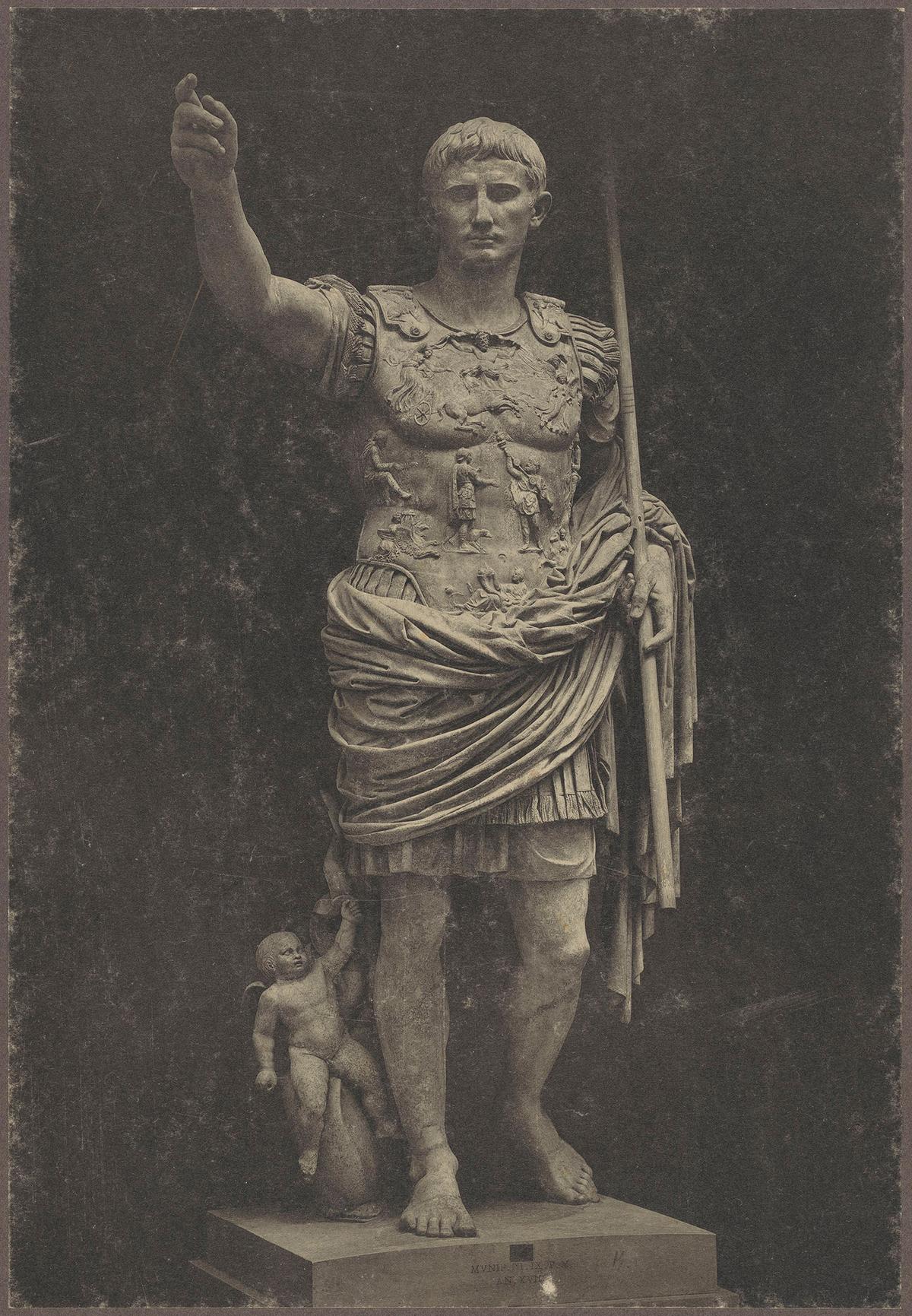 An early photograph of the "Augustus of Prima Porta" statue found in the 19th century. Rijksmuseum, Amsterdam. (Public Domain)