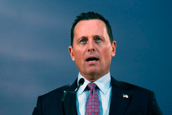 President Donald Trump's envoy for the Kosovo-Serbia dialogue, Ambassador Richard Grenell speaks during a press conference in Belgrade, Serbia, on Jan. 24, 2020. (AP Photo/Darko Vojinovic)
