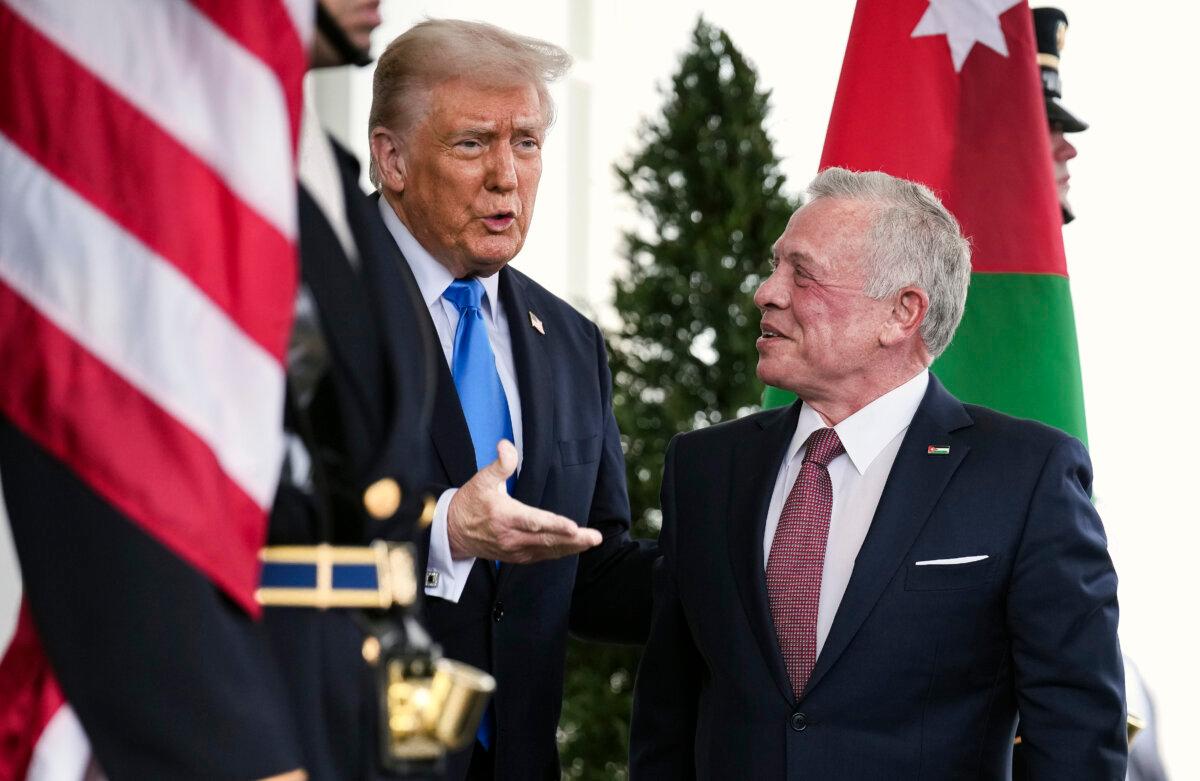 US President Donald Trump will greet bin al al Hussein, King Abdullah II of Jordan, when he arrives at the White House in Washington on February 11, 2025 (Andrew Harnik/Getty Images)