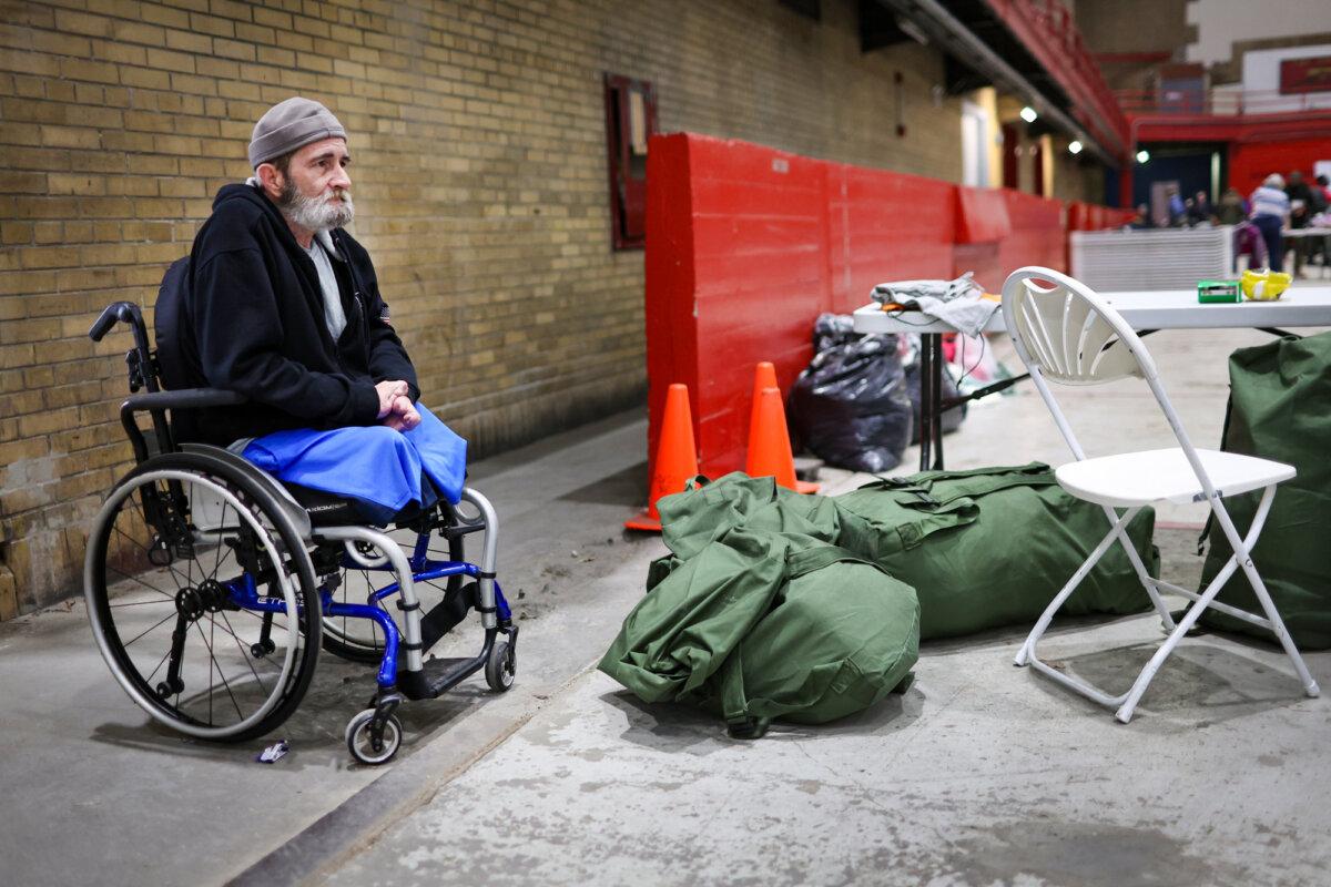 An army veteran attends a Stand Down event designed to help veterans who are homeless or housing insecure in Chicago on June 16, 2023. (Scott Olson/Getty Images)