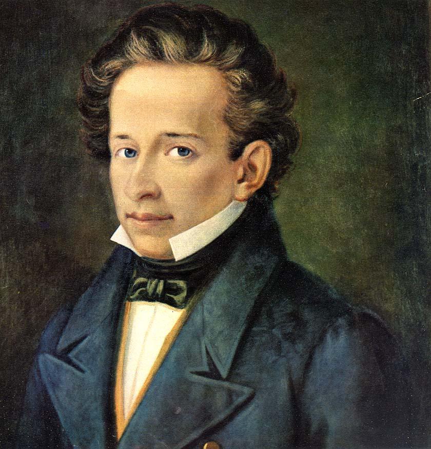A posthumous portrait of Giacomo Leopardi from 1897. (Public Domain)