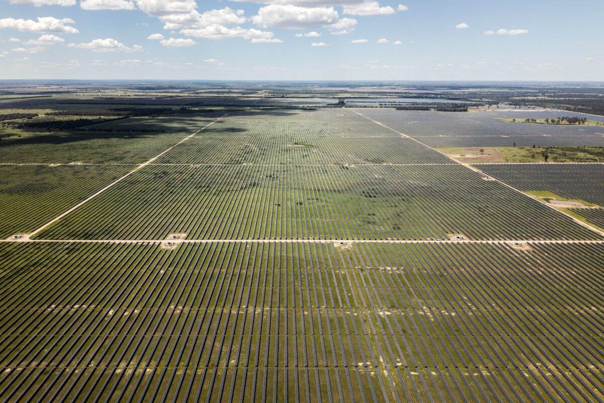 A general view of the Kingaroy Solar Farm in regional Queensland, Australia on Jan. 18, 2025. (Brook Mitchell/Getty Images)