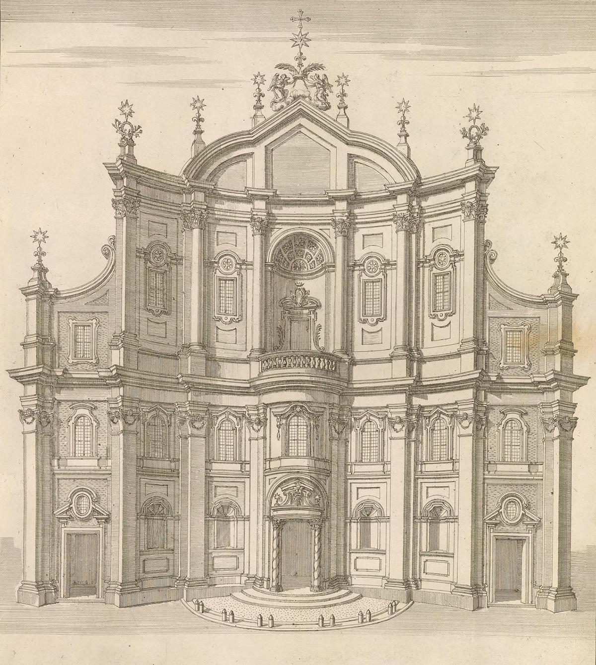 Design for Rome’s Oratory of Saint Philip Neri from "Opus Architectonicum," 1725, by Francesco Borromini. Internet Archive. (Public Domain)