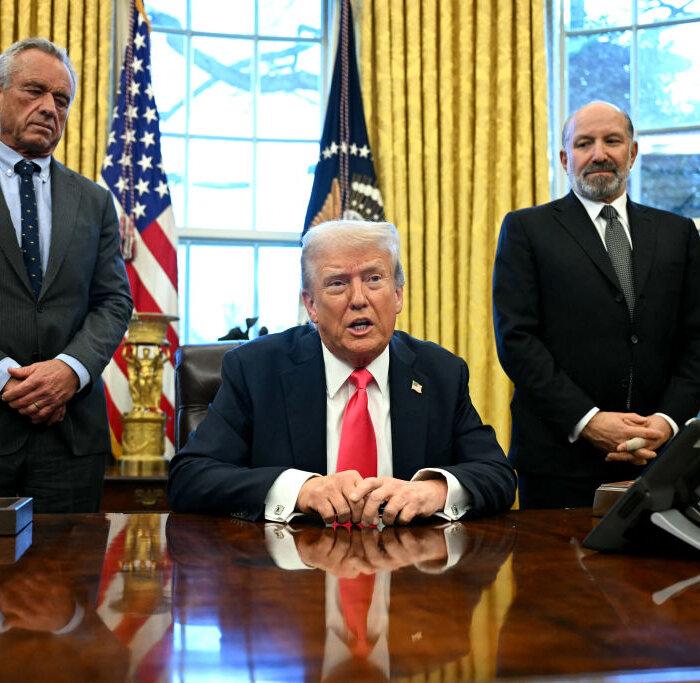 Trump Participates in a Cabinet Meeting